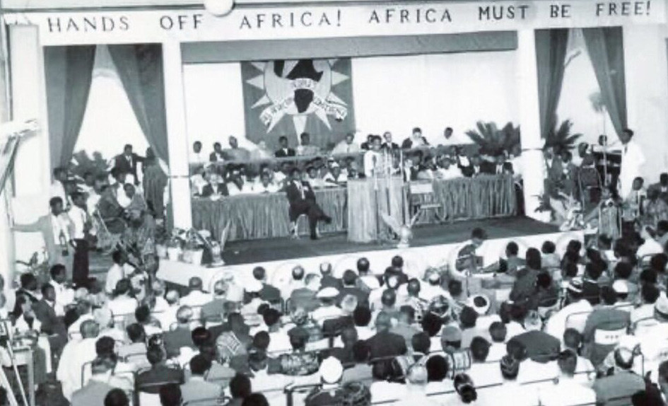 Gana'da düzenlenen Tüm Afrika Halkları Konferansı, 1958 (Fotoğraf: Toward Freedom, 2023).