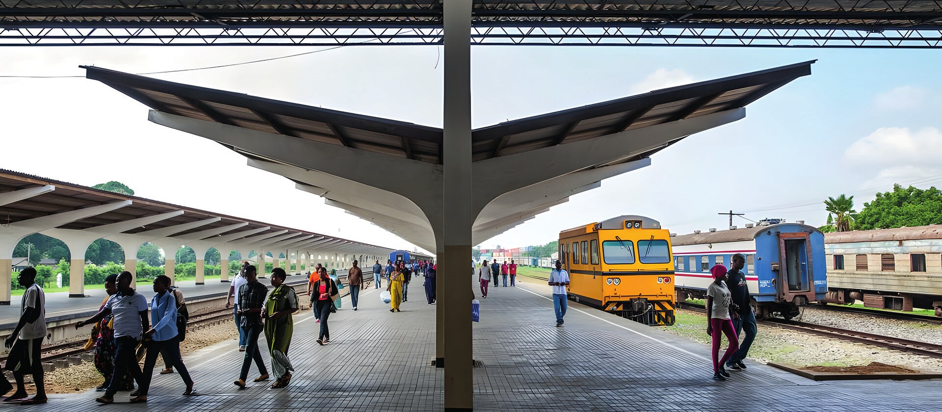 14 Şubat 2019’da Tanzanya-Zambiya Demiryolunun Tanzanya Dar Es Salaam istasyonu (Fotoğraf: Xinhua, 2022).
