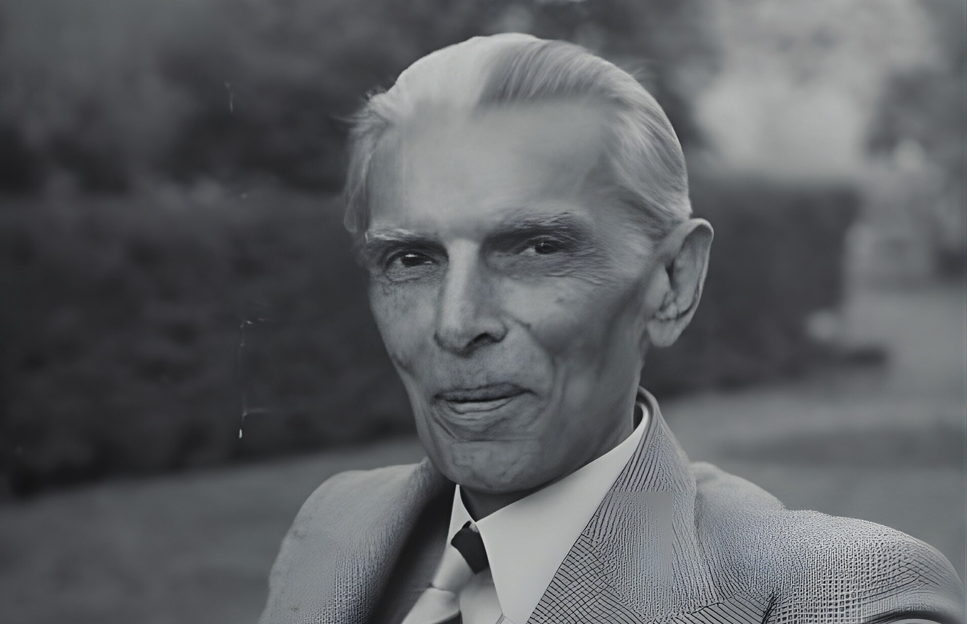 Muhammed Ali Cinnah (25 Aralık 1876 - 11 Eylül 1948), avukat, siyasetçi, devlet adamı ve Pakistan’ın kurucusudur. Pakistan’da “Büyük Lider” ve “Ulusun Babası” olarak tanınır (Fotoğraf: PID, 2024).