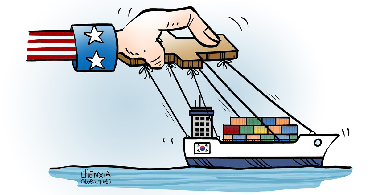 "With the deepening process of capital liberalization, inequality within the capitalist-dominated global economic system has been intensifying" (Cartoon: Global Times, 2025).