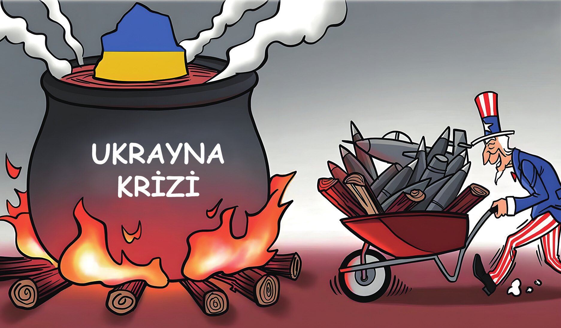 Rusya-Ukrayna Savaşı’ndaki çatışma hattını ve Donbas bölgesini gösteren harita (Harita: CGTN, 2022).